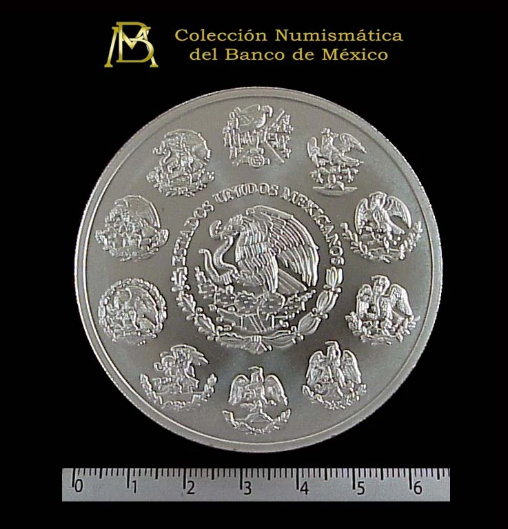 5 Onzas Libertad Plata 2002 · Anverso