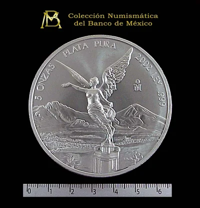 5 Onzas Libertad Plata 2002