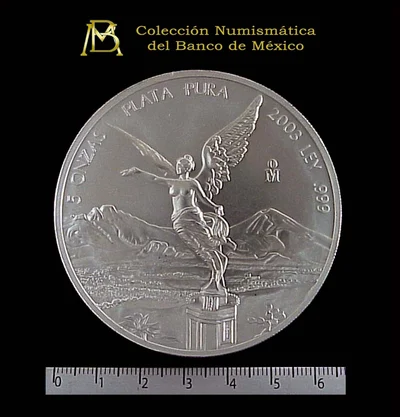 5 oz Libertad Plata 2003 · Inventario Banxico 20860 (reverso)