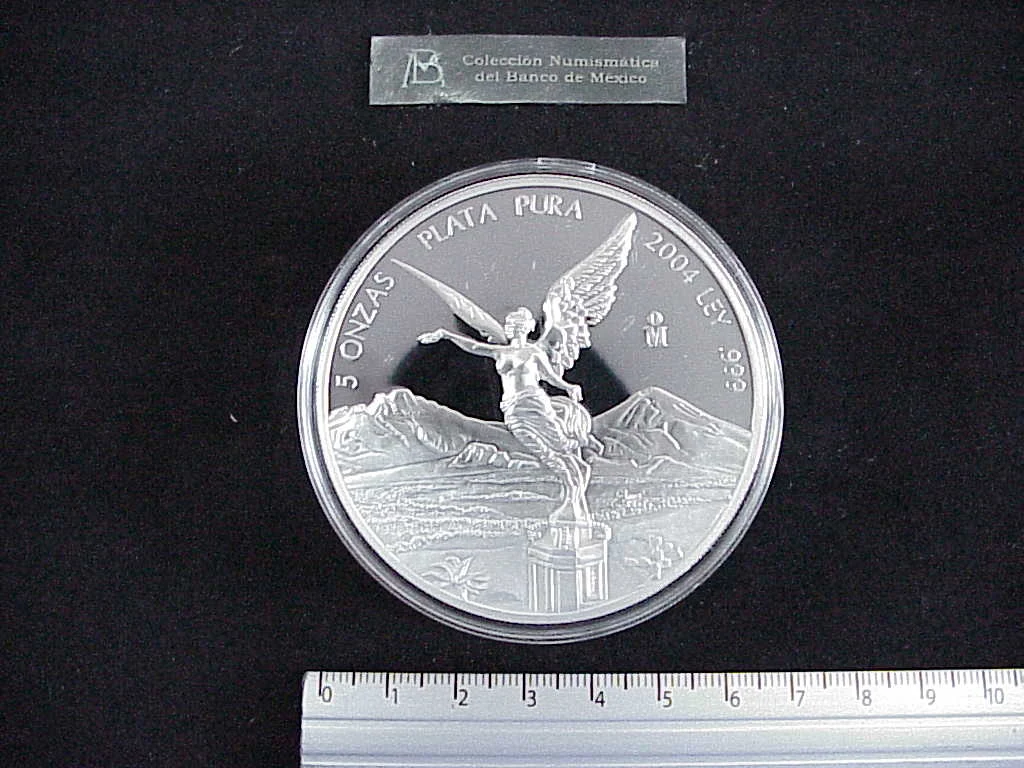 5 Onza Libertad Plata 2004 Proof · Reverso