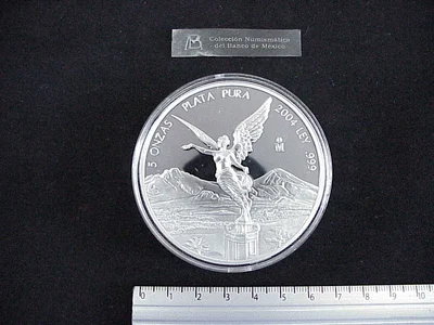 5 oz Libertad Plata 2004 · Inventario Banxico 21153 (reverso)