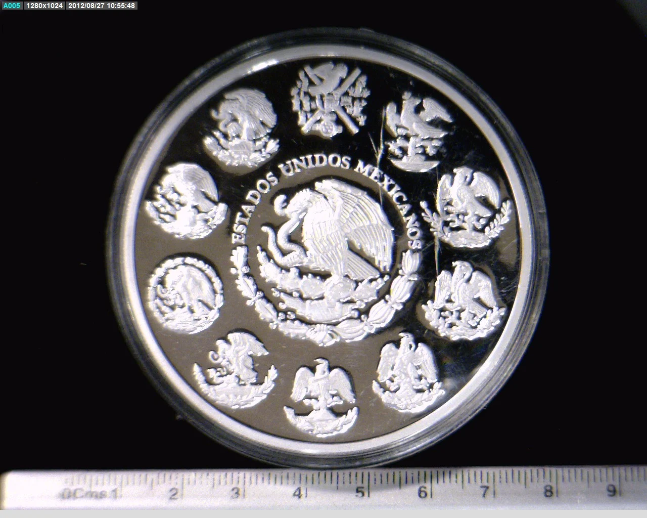 5 oz Libertad Plata 2006 (Espejo) · Inventario Banxico 21813 (anverso)