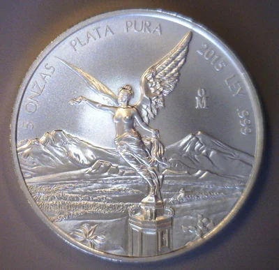 5 Onzas Libertad Plata 2015
