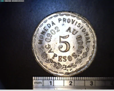 5 Pesos Plata · Estado Libre y Soberano de Oaxaca. TM · 1915