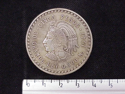 5 Pesos Plata 1947