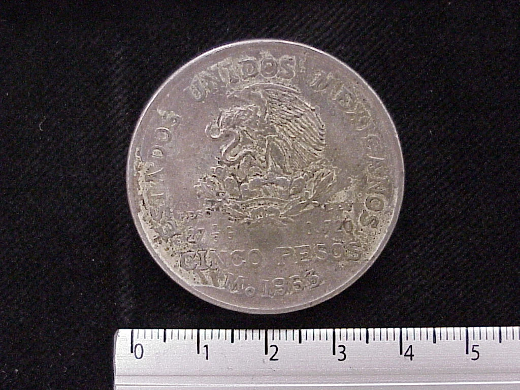 5 Pesos Plata 1953 (anverso)