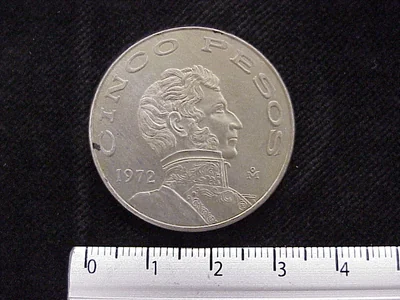 5 Pesos Cuproníquel 1972