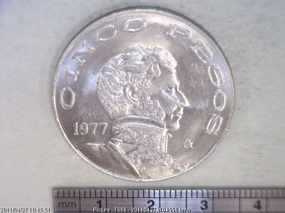 5 Pesos Cuproníquel 1977