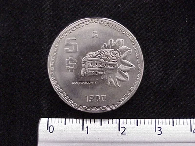 5 Pesos Cuproníquel 1980