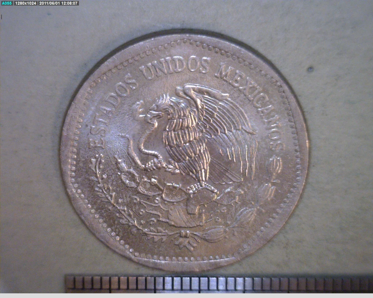 5 Pesos Cuproníquel 1985 (anverso)