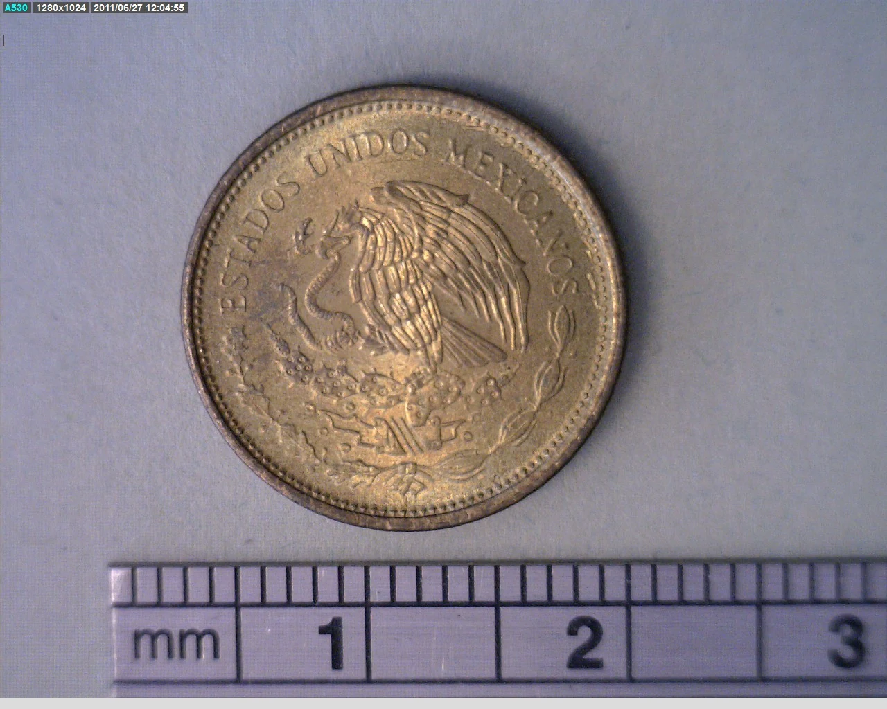 5 Pesos Bronce Aluminio 1987 (anverso)
