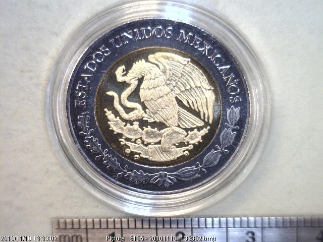 5 Pesos Bicentenario de la Independencia de México: Guadalupe Victoria 2010 · Anverso