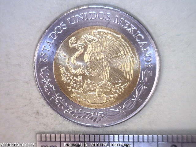 5 Pesos Bicentenario Miguel Hidalgo 2010 · Anverso