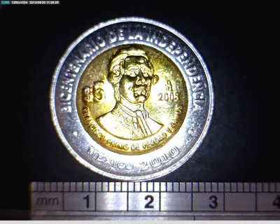 5 Pesos Bicentenario de la Independencia de México: Francisco Primo de Verdad y Ramos 2008 · Reverso
