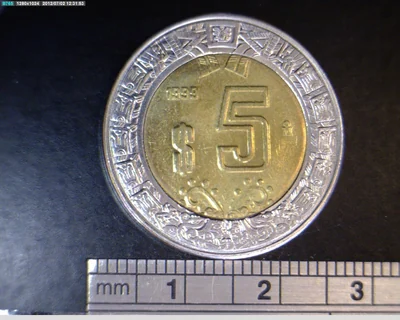 5 Pesos Bimetálica 1999