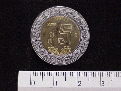 5 Pesos Bimetálica 2005