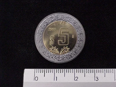5 Pesos Bimetálica 2007