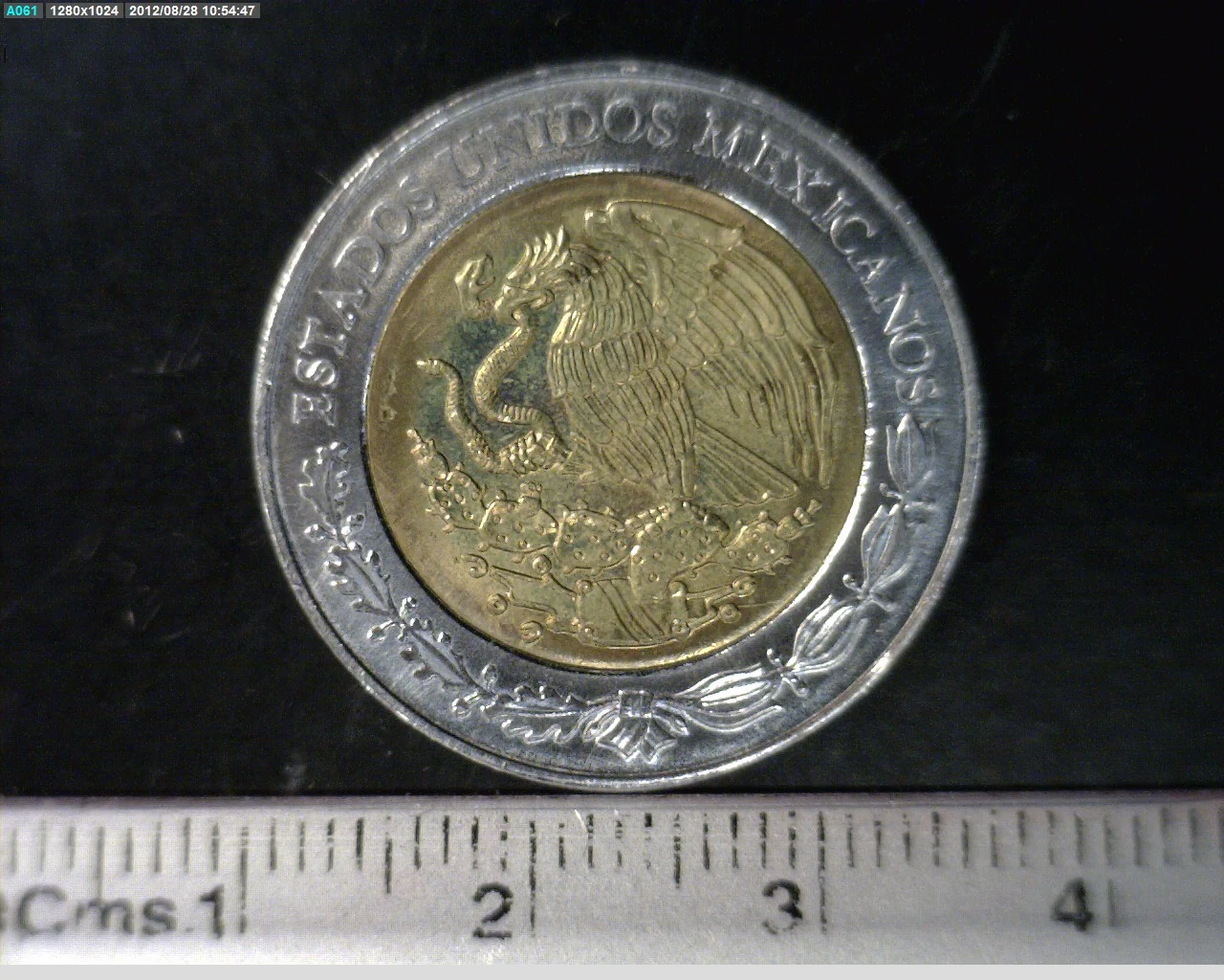 5 Pesos Bimetálica 2009 (anverso)