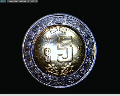 5 Pesos Bimetálica 2013