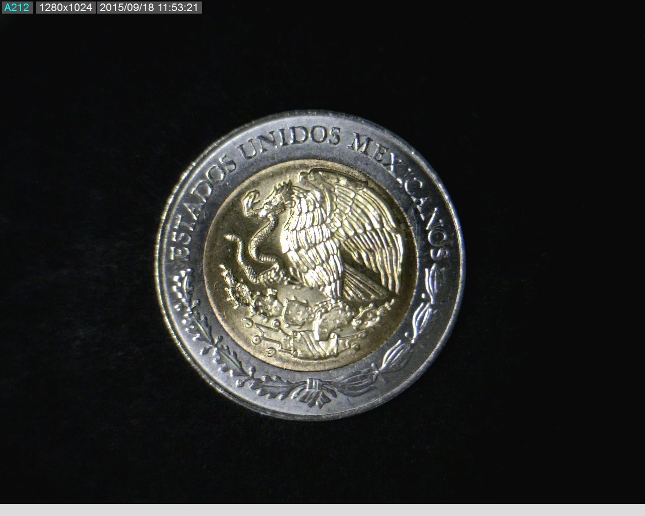5 Bimetálica 2014 . Inventario Banxico 23214 (anverso)