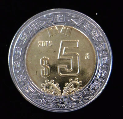 5 Pesos Bimetálica 2015