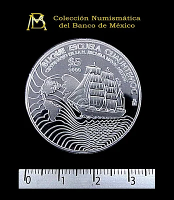 5 Pesos Buque Escuela Cuauhtémoc 1999