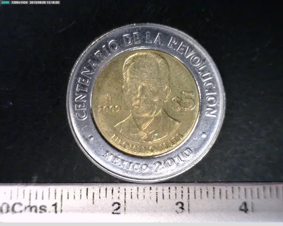 5 Pesos Centenario de la Revolución Mexicana: Filomeno Mata 2009 · Reverso