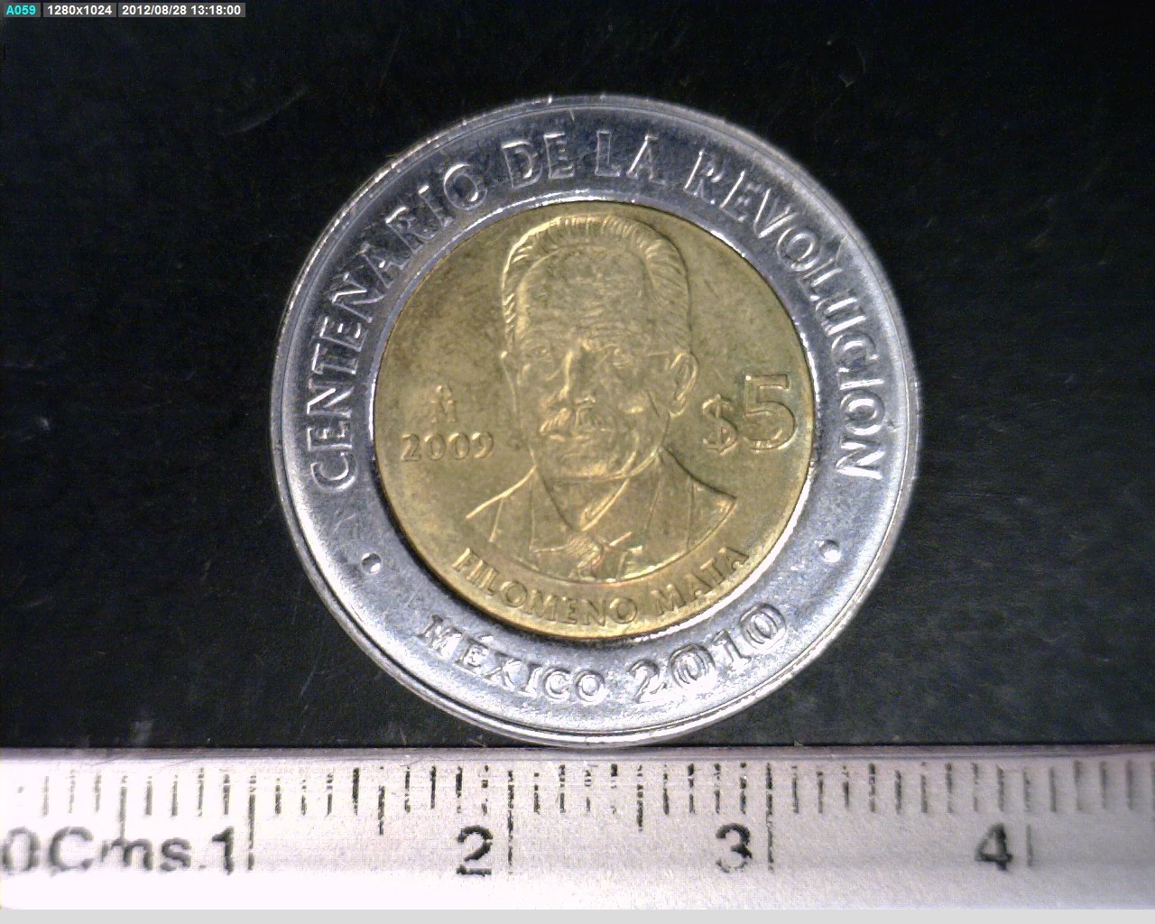 5 Pesos Centenario de la Revolución Mexicana: Filomeno Mata 2009 · Reverso