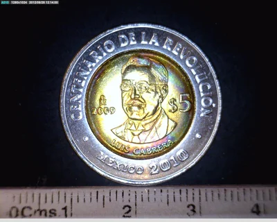 5 Pesos Centenario de la Revolución Mexicana: Luis Cabrera 2009