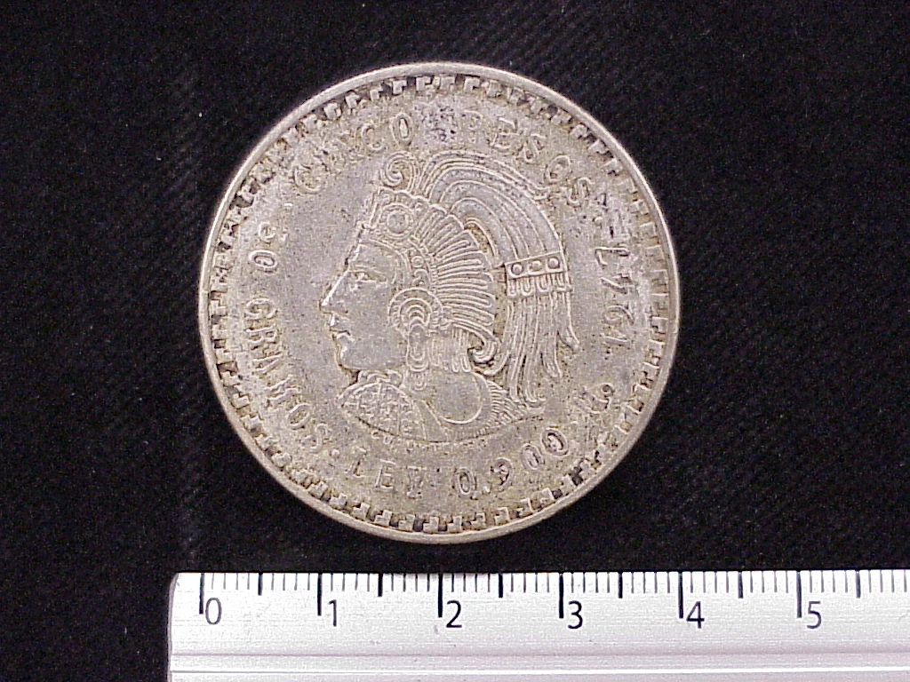 5 Pesos Cuauhtémoc 1947-1948 · Reverso