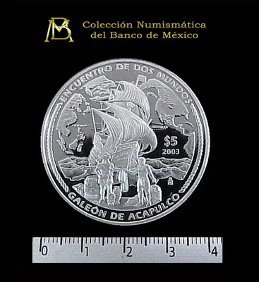 5 Pesos Galeón de Acapulco 2003