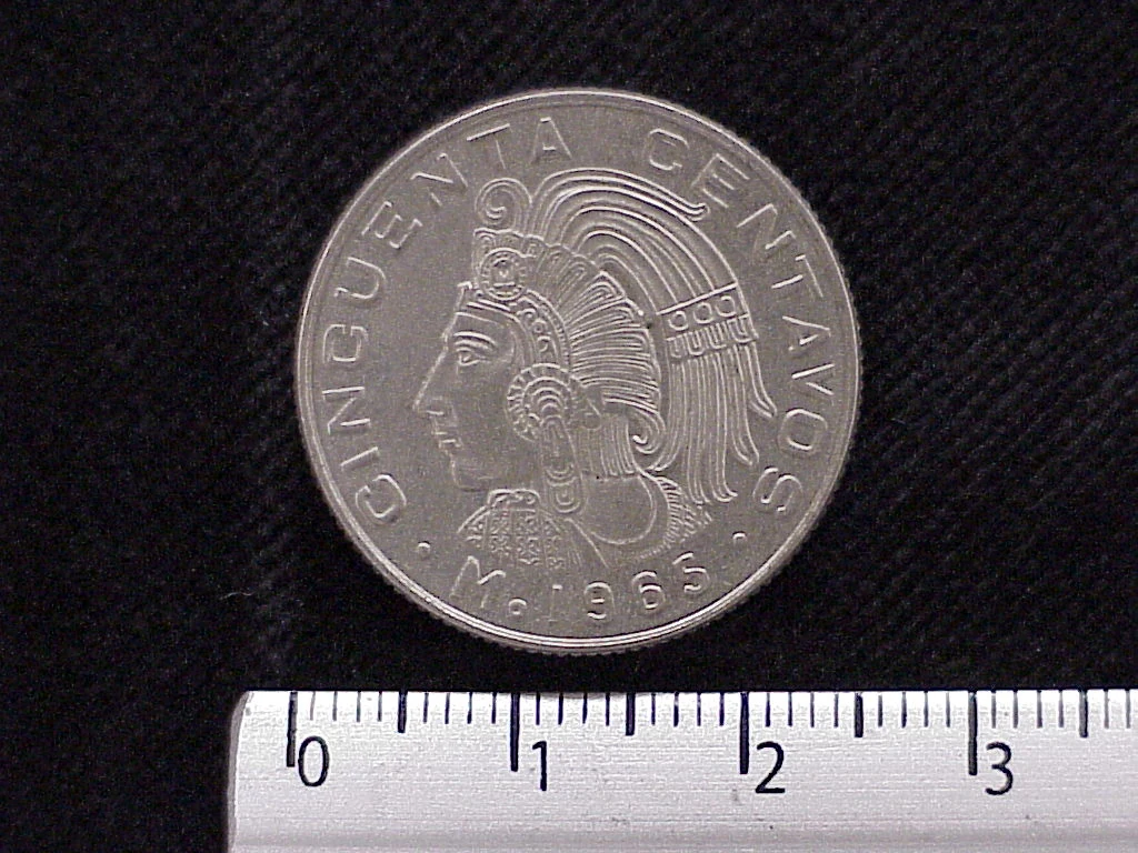 50 Cuproníquel 1965 . Inventario Banxico 11898 (reverso)
