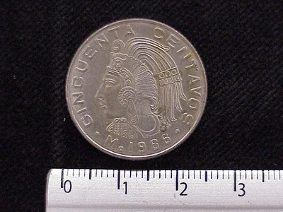 50 Cuproníquel 1966 . Inventario Banxico 11900 (reverso)