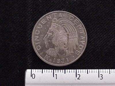 50 Cuproníquel 1971 . Inventario Banxico 11923 (reverso)