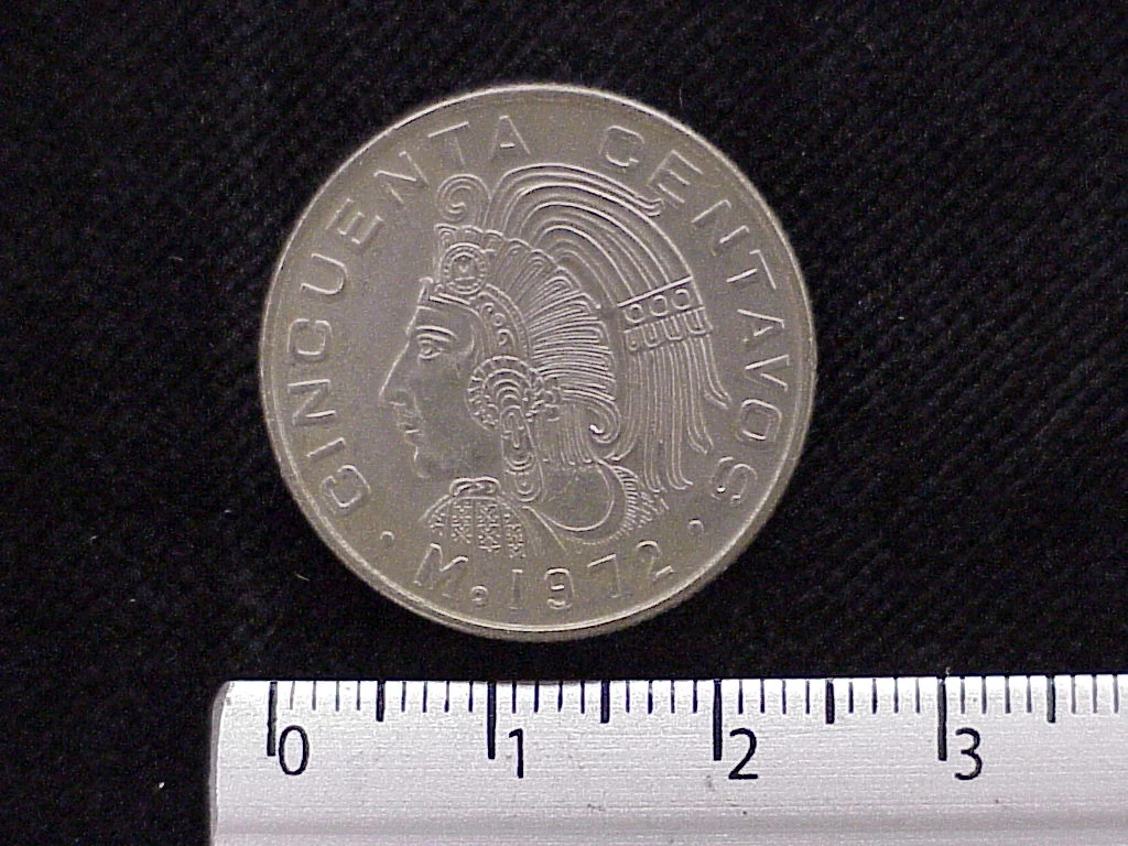 50 Cuproníquel 1972 . Inventario Banxico 11930 (reverso)