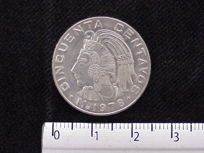 50 Cuproníquel 1978 . Inventario Banxico 11943 (reverso)