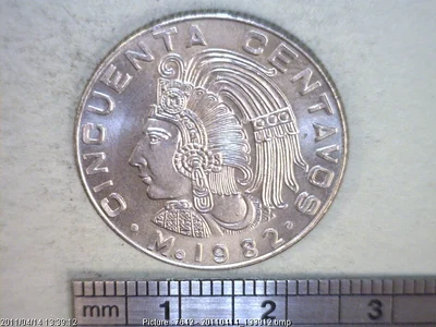 50 Cuproníquel 1982 . Inventario Banxico 15889 (reverso)