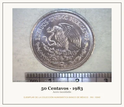 50 Centavos Acero inoxidable · 1983
