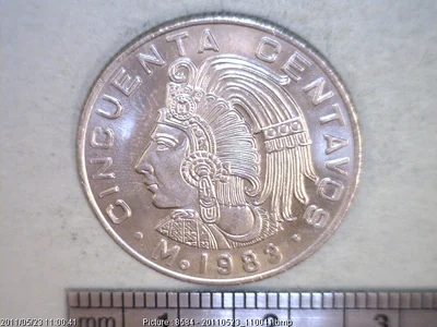 50 Cuproníquel 1983 . Inventario Banxico 15918 (reverso)