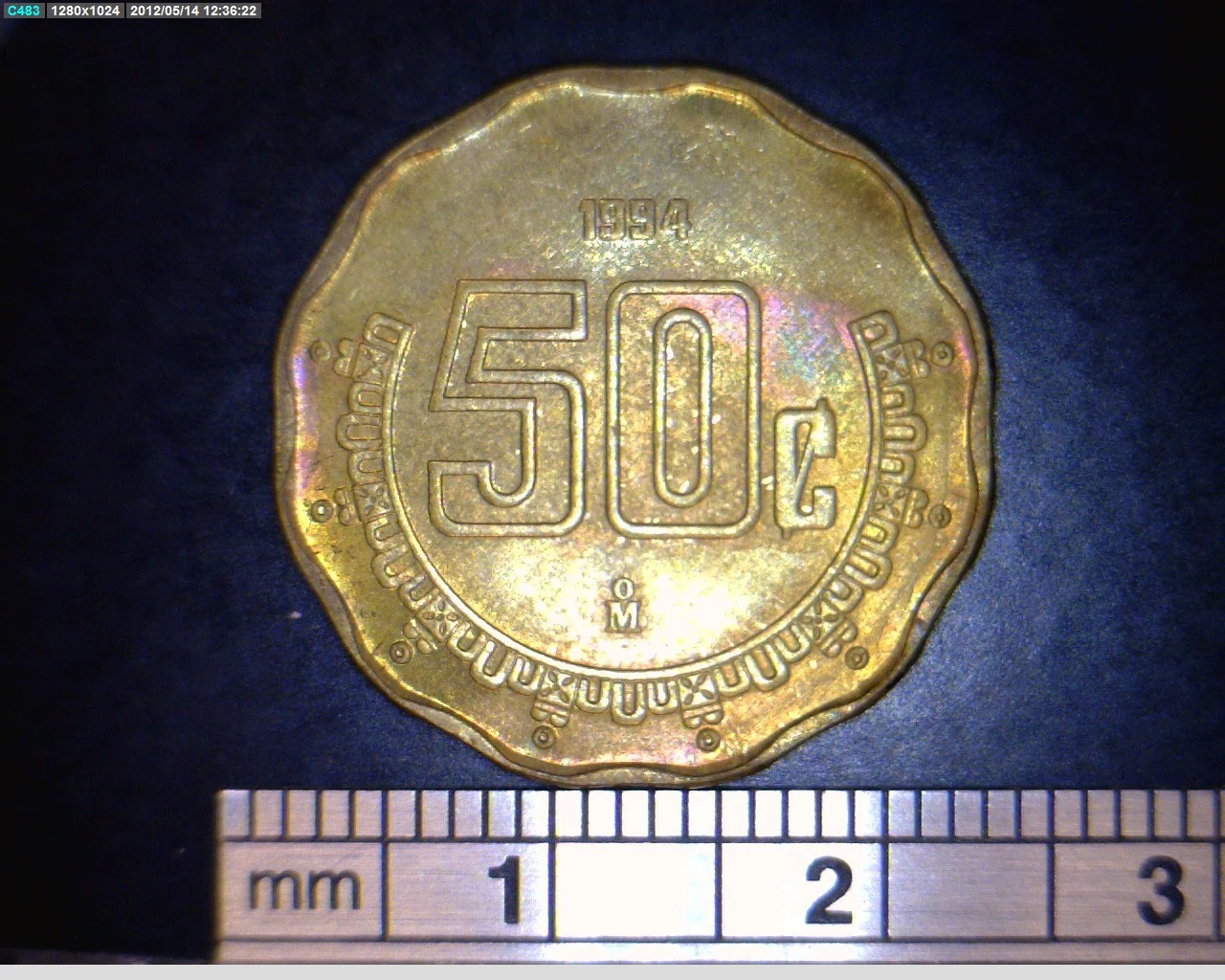 50 Bronce Aluminio 1994 . Inventario Banxico 18613 (reverso)