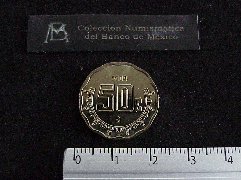 50 Centavos Bronce Aluminio 2004 · Reverso