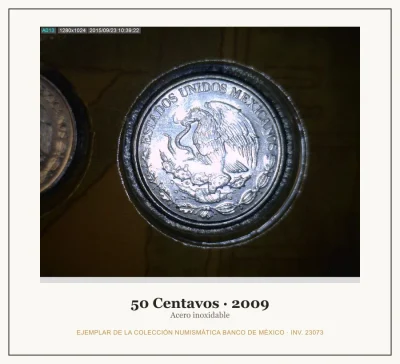 50 Centavos · 2009 — Ejemplar de la Colección Numismática Banco de México, inv. 23073