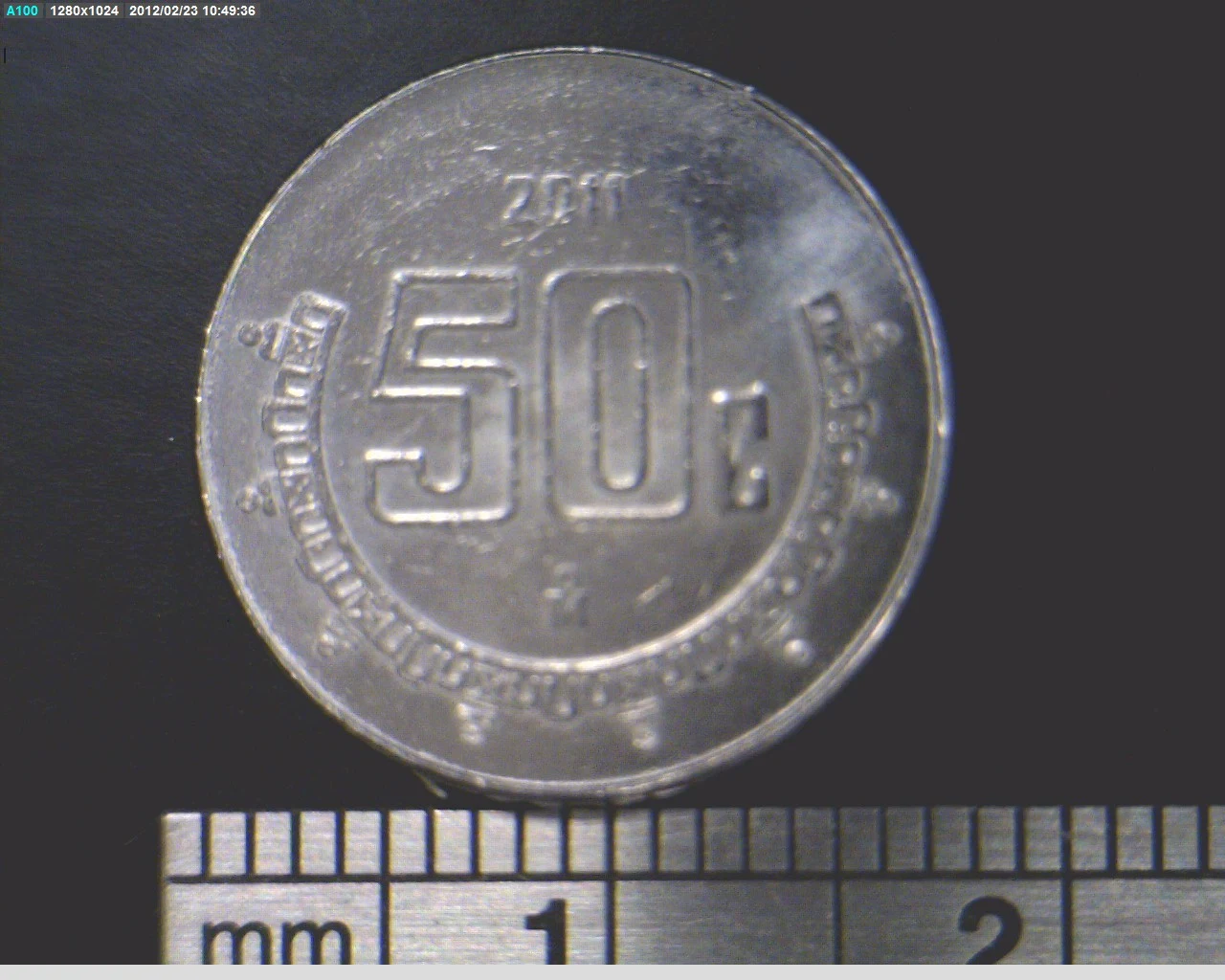 50 Centavos Acero inoxidable 2011 · Reverso