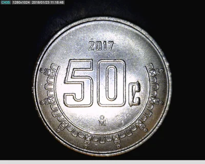 50 Centavos Acero inoxidable 2017