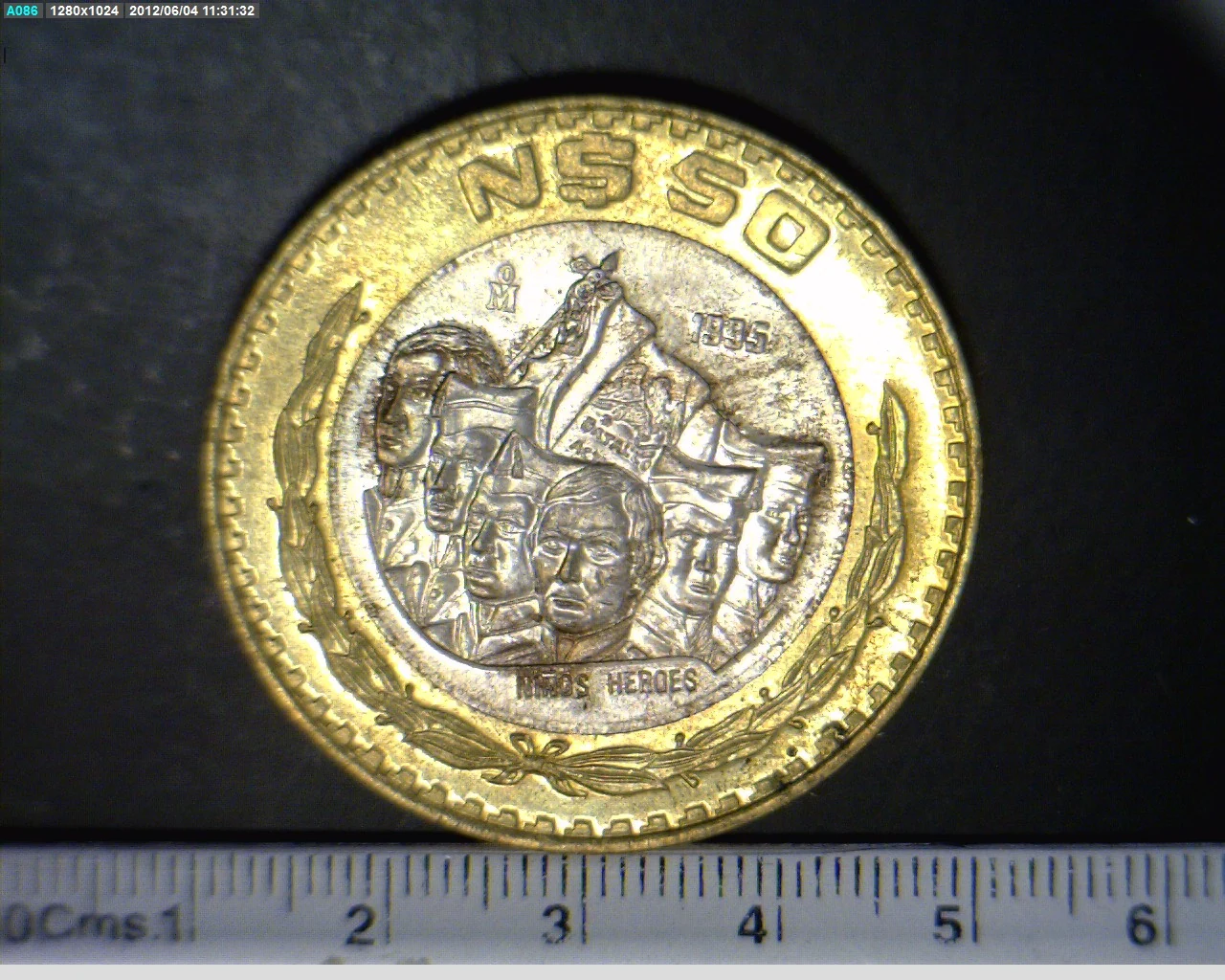50 Bimetálica 1995 . Inventario Banxico 18970 (reverso)