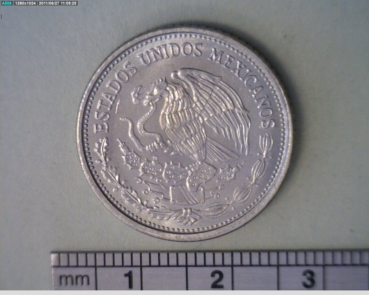 50 Pesos Cuproníquel 1987 (anverso)