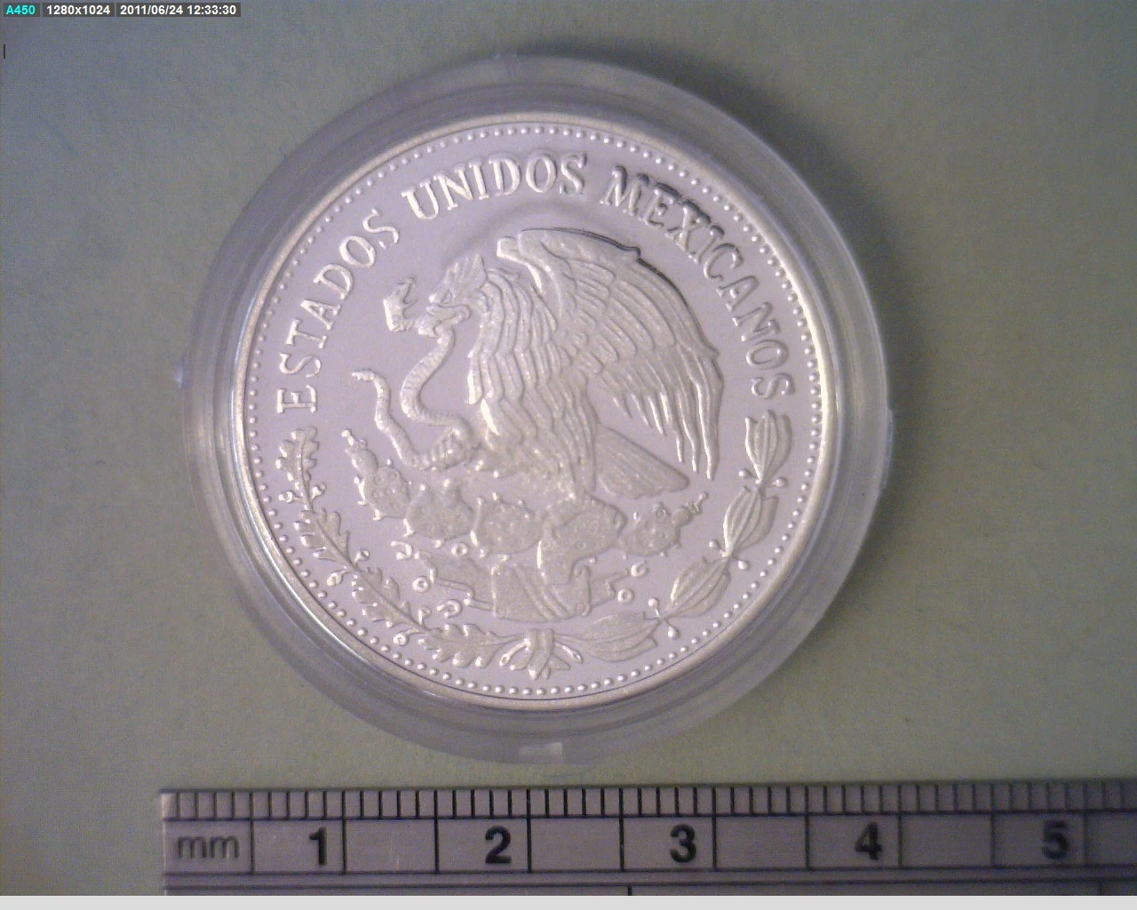 50 Pesos Copa Mundial México 86 (Plata .925) (anverso, Escudo Nacional)