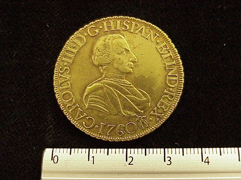 8 Escudos Carlos III 1760 · Anverso