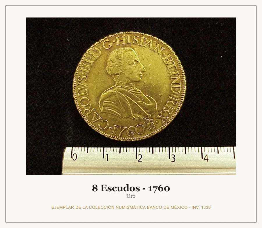 Moneda destacada de la serie 8 Escudos Carlos III