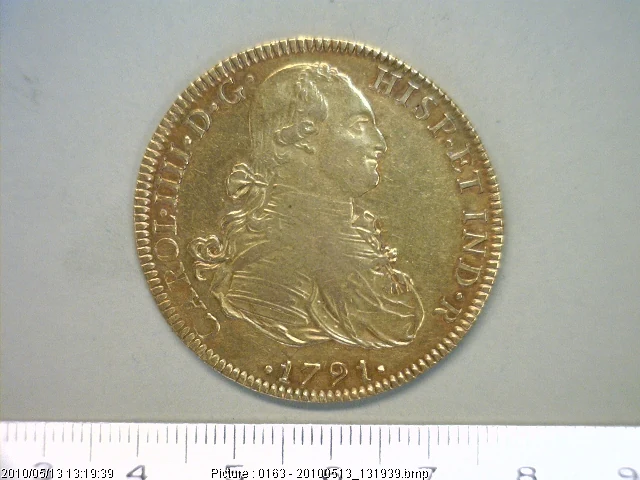 8 Escudos Carlos IV 1791 · Anverso